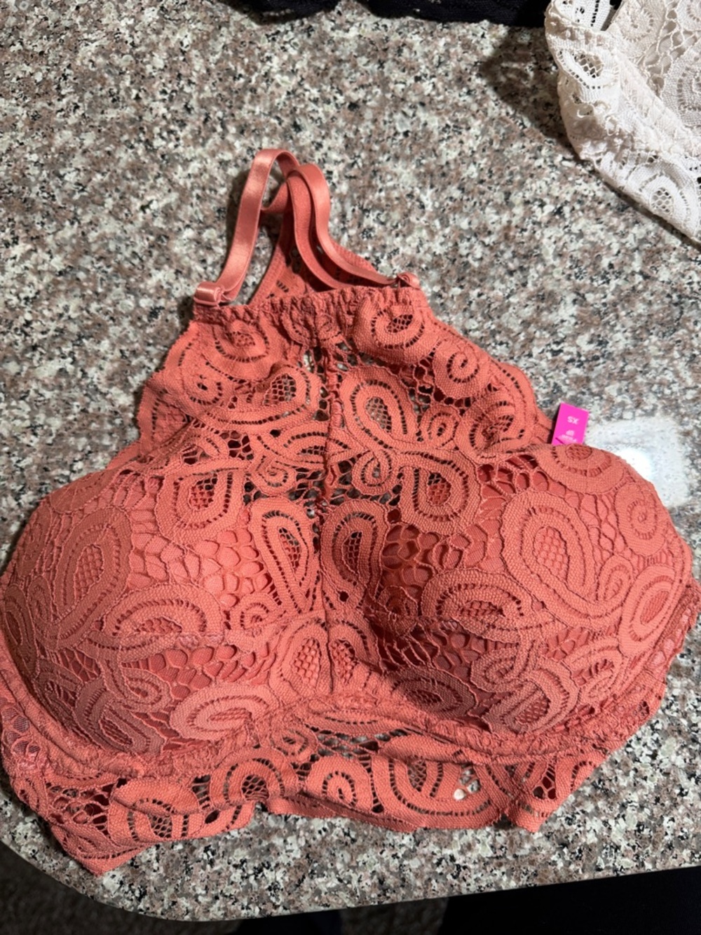 Lace High-Neck Bralette - Assorted Colors PRICE IS FOR ALL BULK TOGETHER! - Picture 3 of 7